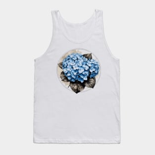 Hydrangea Flowers Circle Design Tank Top